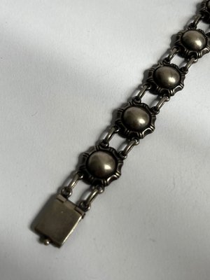 Arne Oscar Burman 1944-1964 sølv 830s armbånd art noveau.