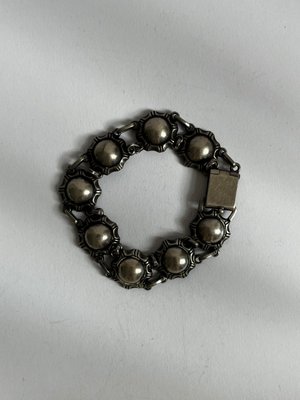 Arne Oscar Burman 1944-1964 sølv 830s armbånd art noveau.