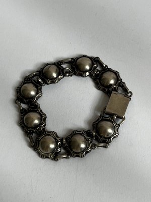 Arne Oscar Burman 1944-1964 sølv 830s armbånd art noveau.