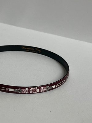 Michaela frey vintage armbånd og ring. Made in austria. Blomster emalje.
