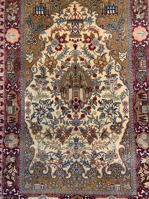 Ægte tæppe (bedetæppe), 77 x 138 cm.