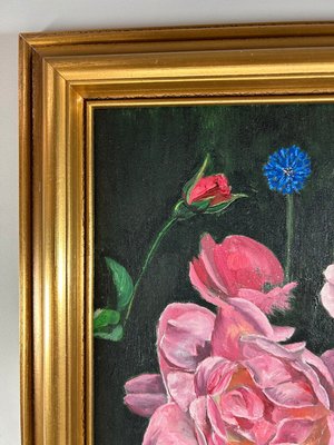 Farverigt Maleri i gylden ramme