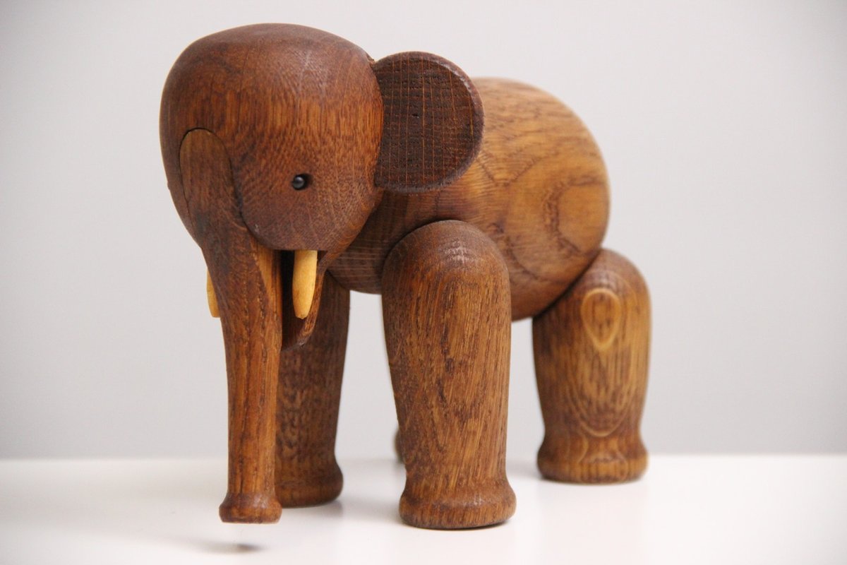 Kay Bojesen elefant i egetræ