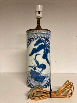 Bordlampe, kinesisk, håndmalet