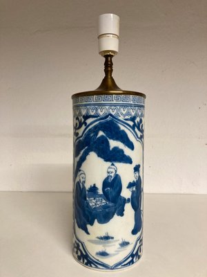 Bordlampe, kinesisk, håndmalet