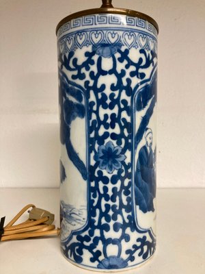 Bordlampe, kinesisk, håndmalet