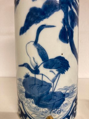 Bordlampe, kinesisk, håndmalet