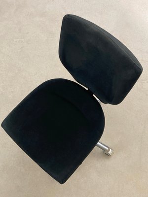 Vintage italiensk kontorstol stol I sort fra Arredispd med blankt krom stel stål