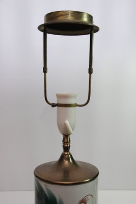 Kinesisk porcelænsbordlampe med Foo Dogs
