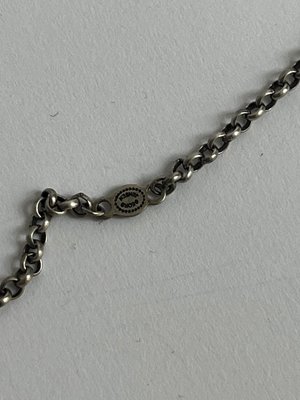 Minimalistisk Georg Jensen vedhæng og halskæde nr 462 sølv