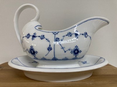 Royal Copenhagen Musselmalet Riflet Sauce Båd