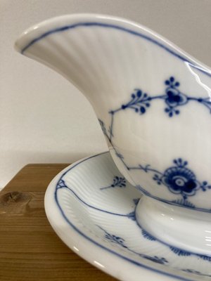 Royal Copenhagen Musselmalet Riflet Sauce Båd