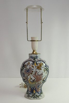 Antik hollandsk Delft bordlampe