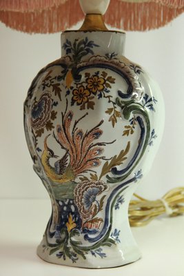 Antik hollandsk Delft bordlampe