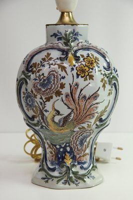 Antik hollandsk Delft bordlampe