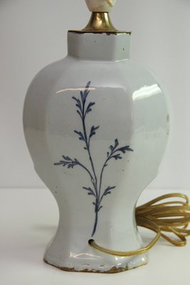 Antik hollandsk Delft bordlampe