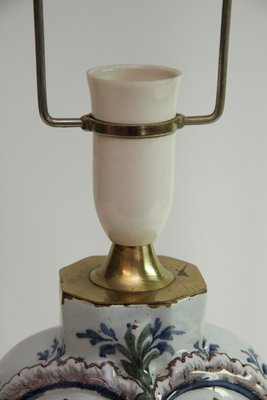 Antik hollandsk Delft bordlampe