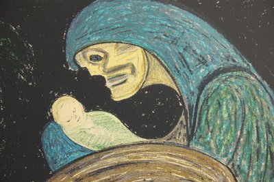 Henry Heerup “Historien om en moder” litografi fra 1983