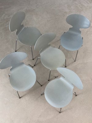 5 stk Arne Jacobsen grå myre stole