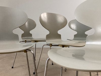5 stk Arne Jacobsen grå myre stole