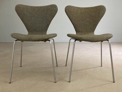 2 stk Arne Jacobsen syverstole kromstel