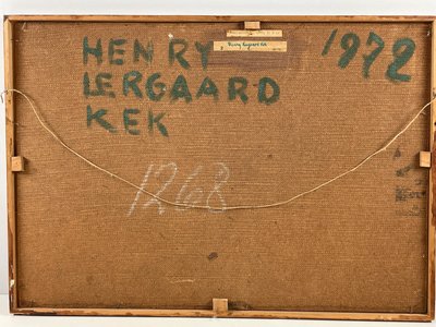 Maleri Henry Lergaard olie på lærred i træramme