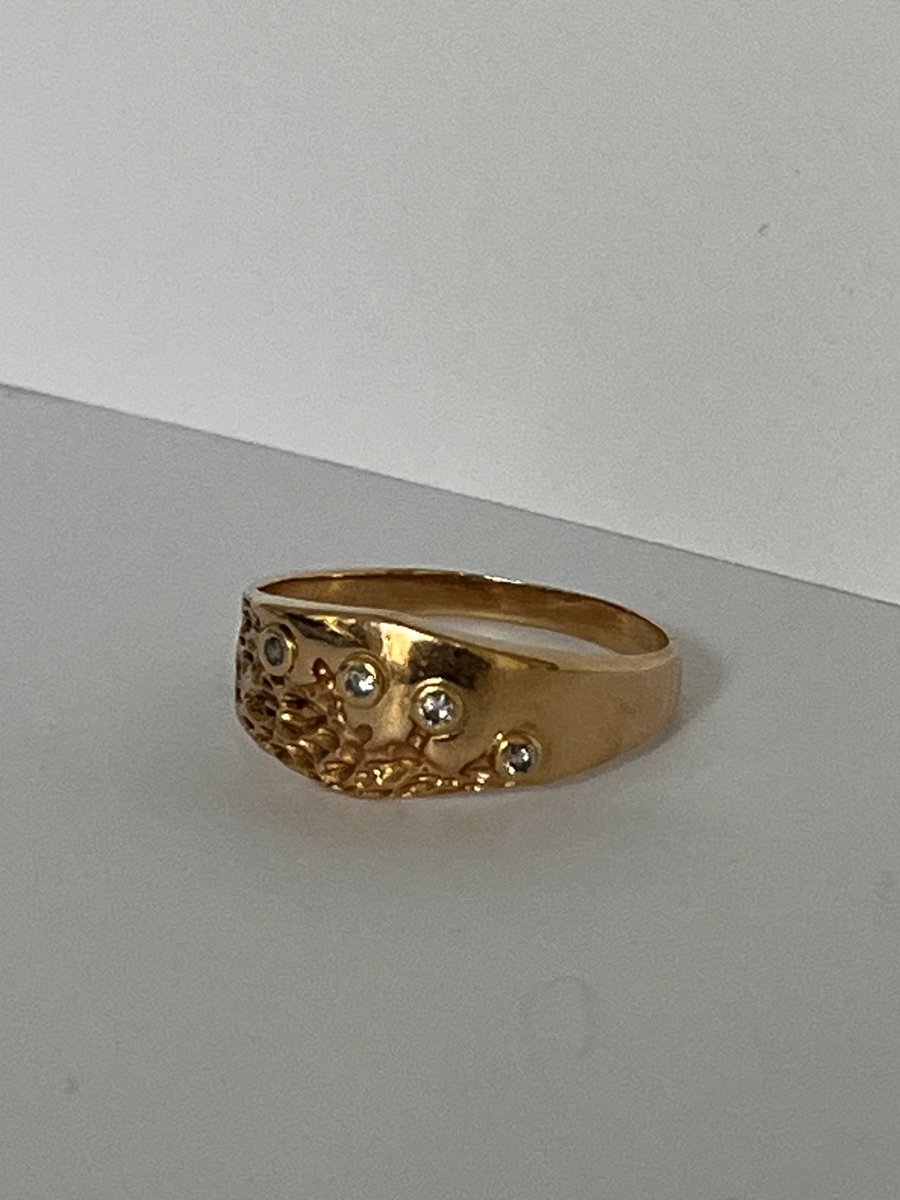 Organisk diamant Guld ring
