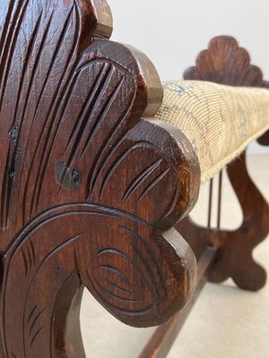 Bænk med detaljer.