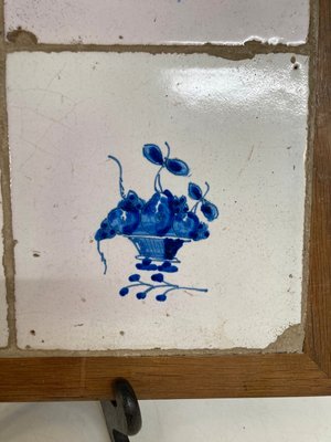 Hollandske Delft Fliser Frugtkurv 1700-tallet