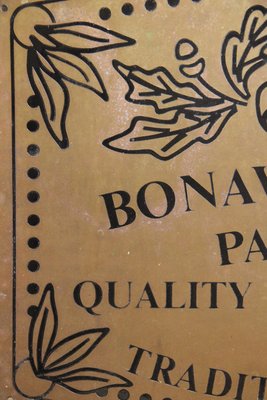 Vintage messingskilt “Bonaventure & Co – Work & Leisure”
