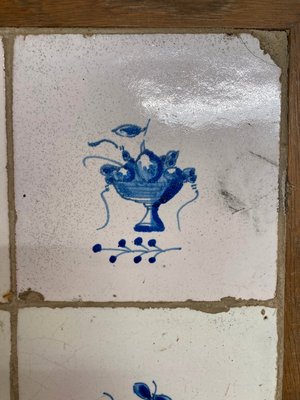 Hollandske Delft Fliser Frugtkurv 1700-tallet