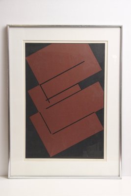Søren Rosberg geometrisk abstrakt litografi, 1979 – nr. 38/50