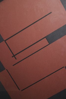 Søren Rosberg geometrisk abstrakt litografi, 1979 – nr. 38/50