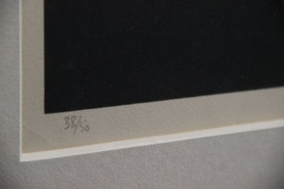 Søren Rosberg geometrisk abstrakt litografi, 1979 – nr. 38/50
