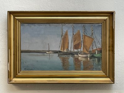 Havne maleri af Louise Bonfils