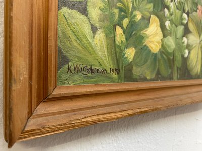 Blomster Maleri K. Würtz Hansen