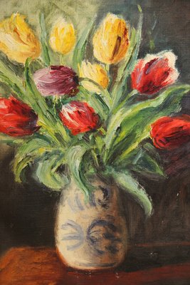 O.V. Borch Stilleben med tulipaner