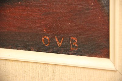 O.V. Borch Stilleben med tulipaner