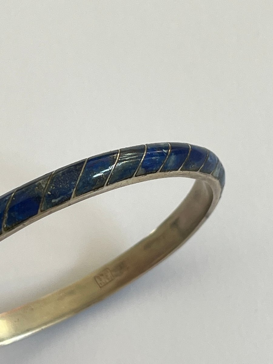 Sølv og lapis armbånd