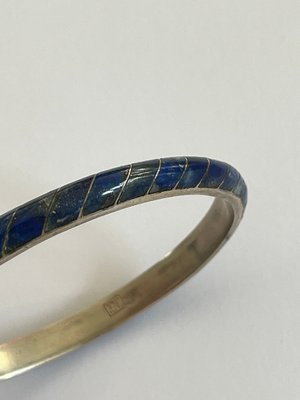 Sølv lapis armbånd