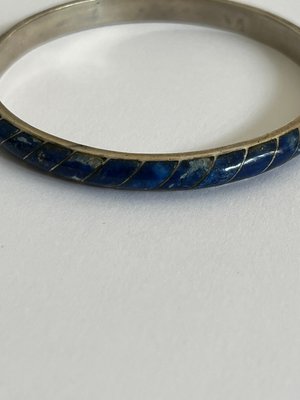 Sølv lapis armbånd