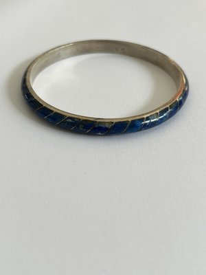 Sølv lapis armbånd