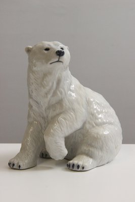 Allan Therkelsen isbjørn med unge model 355 Royal Copenhagen porcelæn