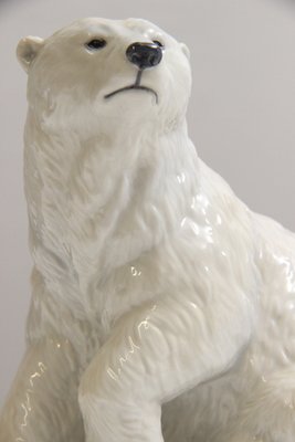 Allan Therkelsen isbjørn med unge model 355 Royal Copenhagen porcelæn