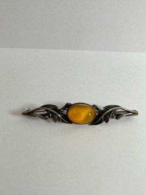 Rav sæt broche og vedhæng