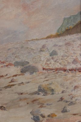 Maleri af kvinde på strand