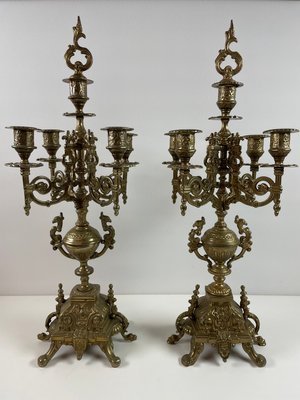 2 stk vintage messing lysestager