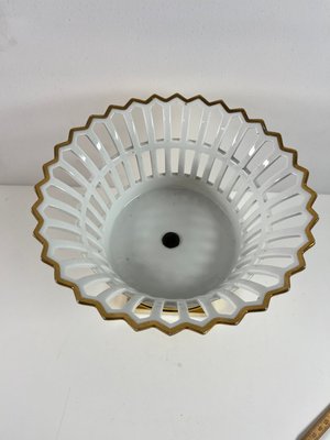 Porcelæns opsats med guldkant