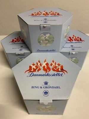 Kopper med desserttallerken, 4 sæt, Bing & Grøndahl