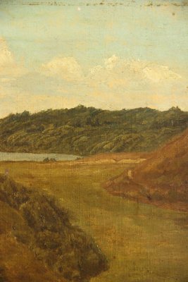 Landsskabsmaleri i gylden ramme